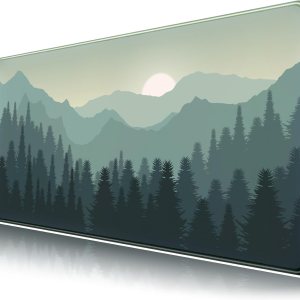 Tapete de escritorio de bosque, grande, XXL, extendido, grande, para juegos, puesta de sol, montañas, paisaje, naturaleza, tapete para teclado, Tapete de escritorio de bosque, grande, XXL, extendido, grande, para juegos, puesta de sol, montañas, paisaje, naturaleza, tapete para teclado,
