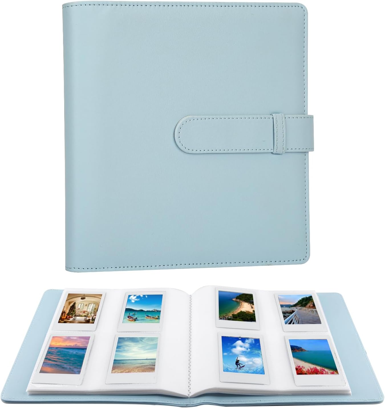 Ruibytree Mini álbum de fotos de 256 bolsillos, compatible con cámara instantánea Fujifilm Instax Mini 12, 11, 9, 40, 90, 8, 7, Evo LiPlay, funda de