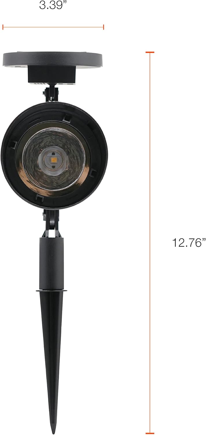 Sylvania 62217 – Luz solar de 13 pulgadas con sensor de luz diurna, LED, 5 lúmenes, 3000 K, blanco cálido, acabado negro, paquete de 4