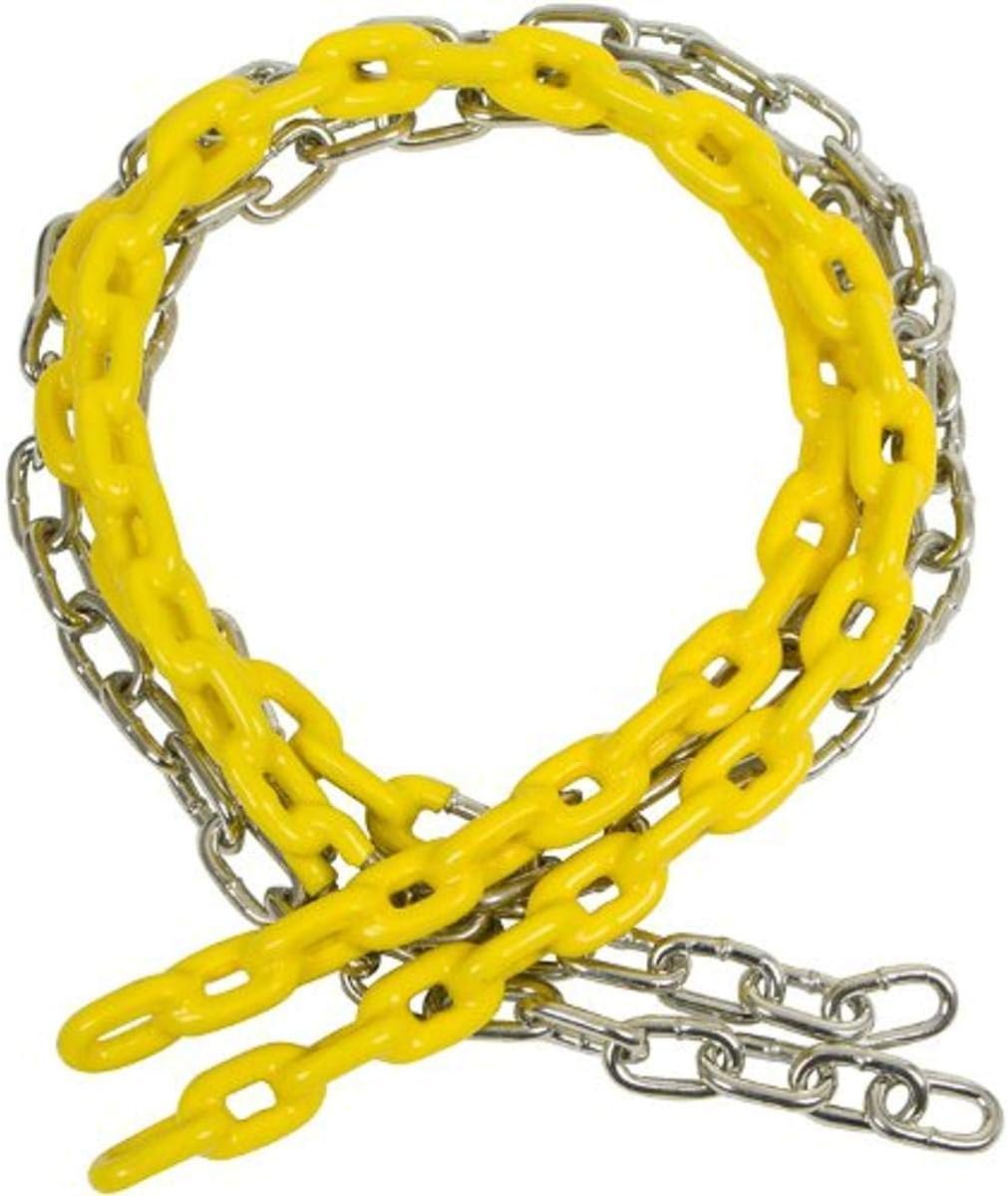 Swing Set Stuff – Cadena recubierta para niños con logotipo SSS, amarillo, 5 12 pies