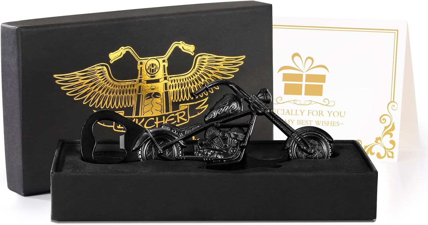 LKKCHER Abrebotellas de cerveza para motocicleta, regalos para hombre para cumpleaños, día del padre, ideas de regalo de Navidad para hombres,