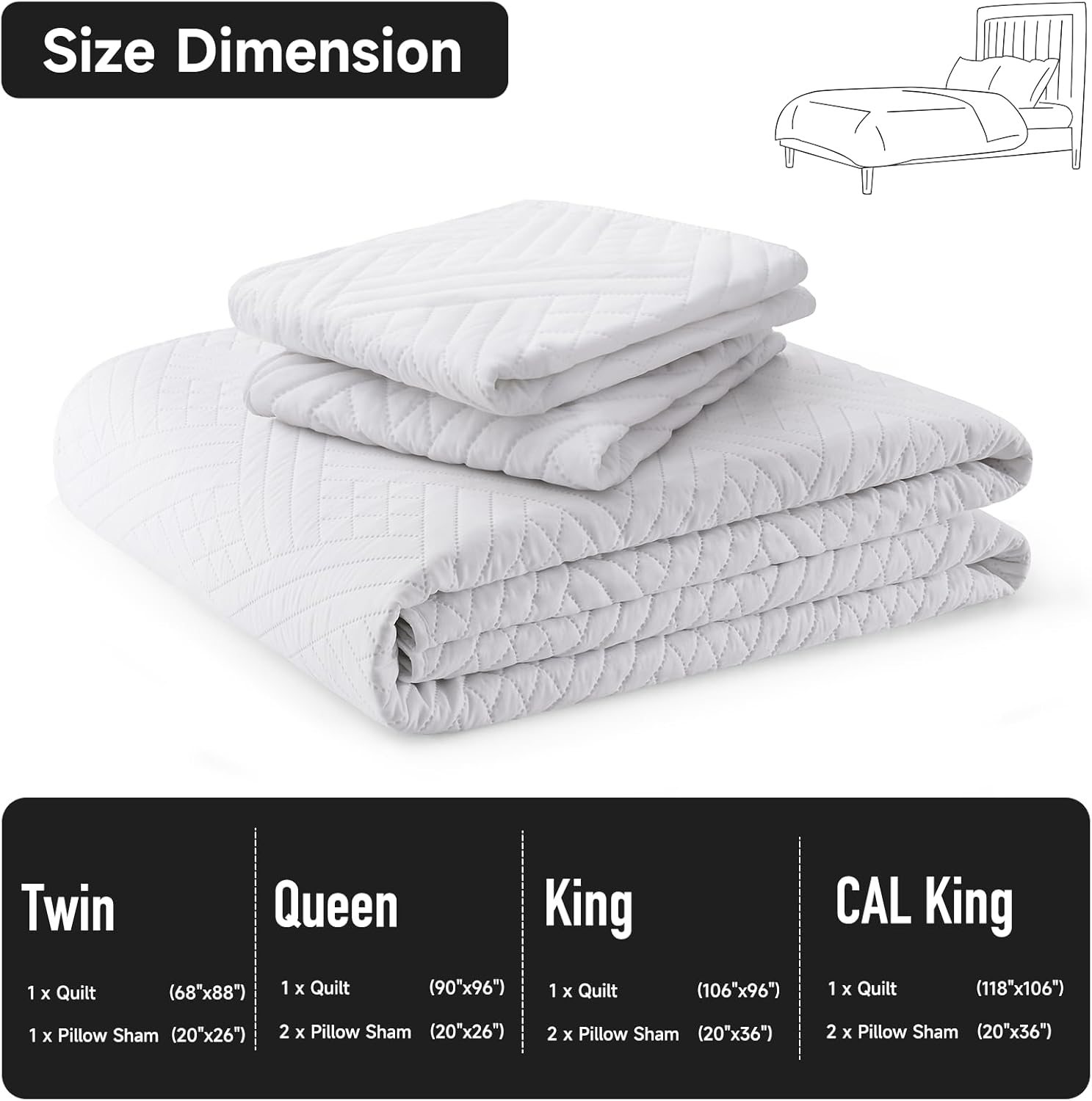 Edredón blanco Queen con patrón de rayas, juego de ropa de cama delgado ligero de verano, colcha y colcha de microfibra suave para todas las