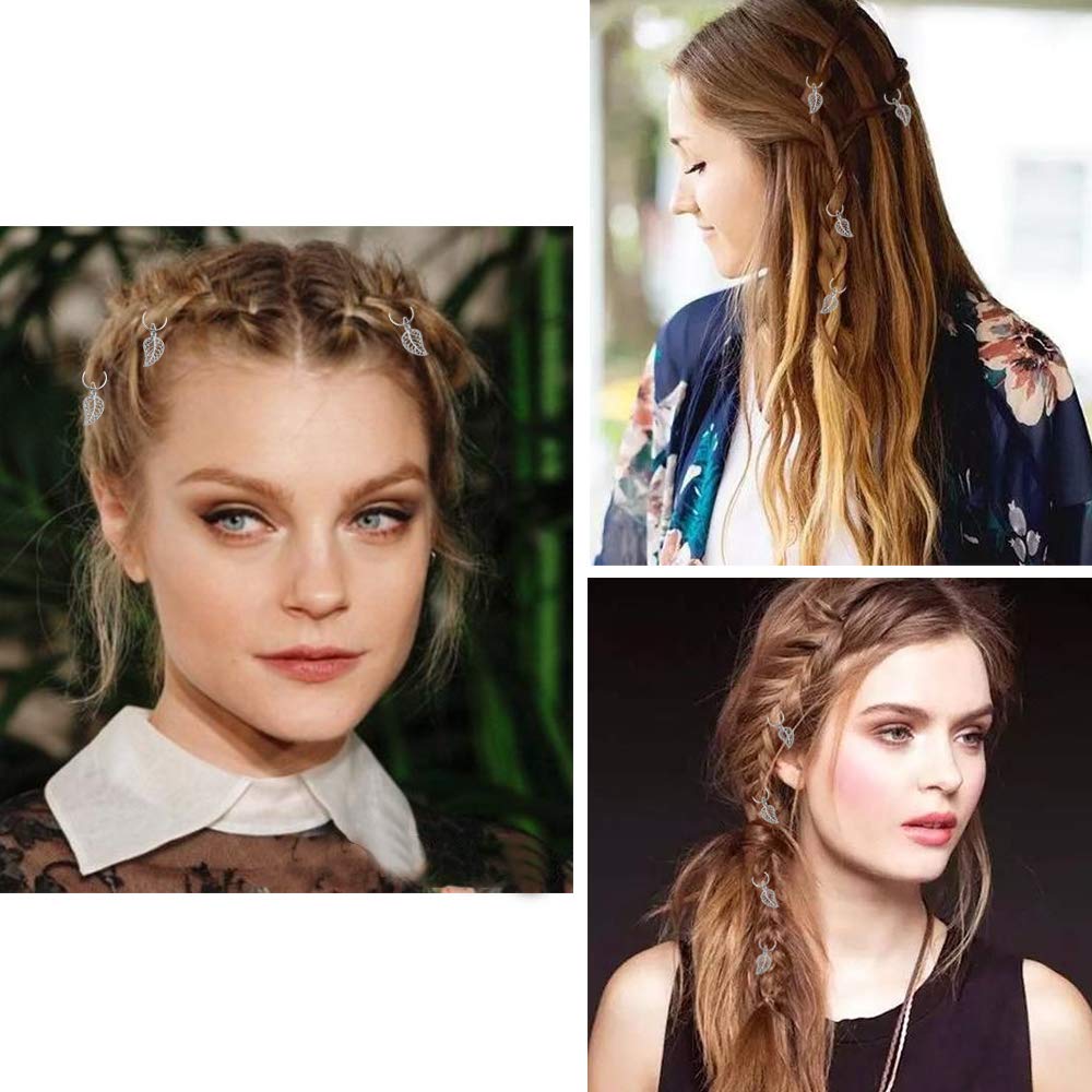 120 piezas de anillos de joyería para el cabello, accesorios de aluminio dorado y plateado, accesorios para el cabello, trenzas para el cabello,