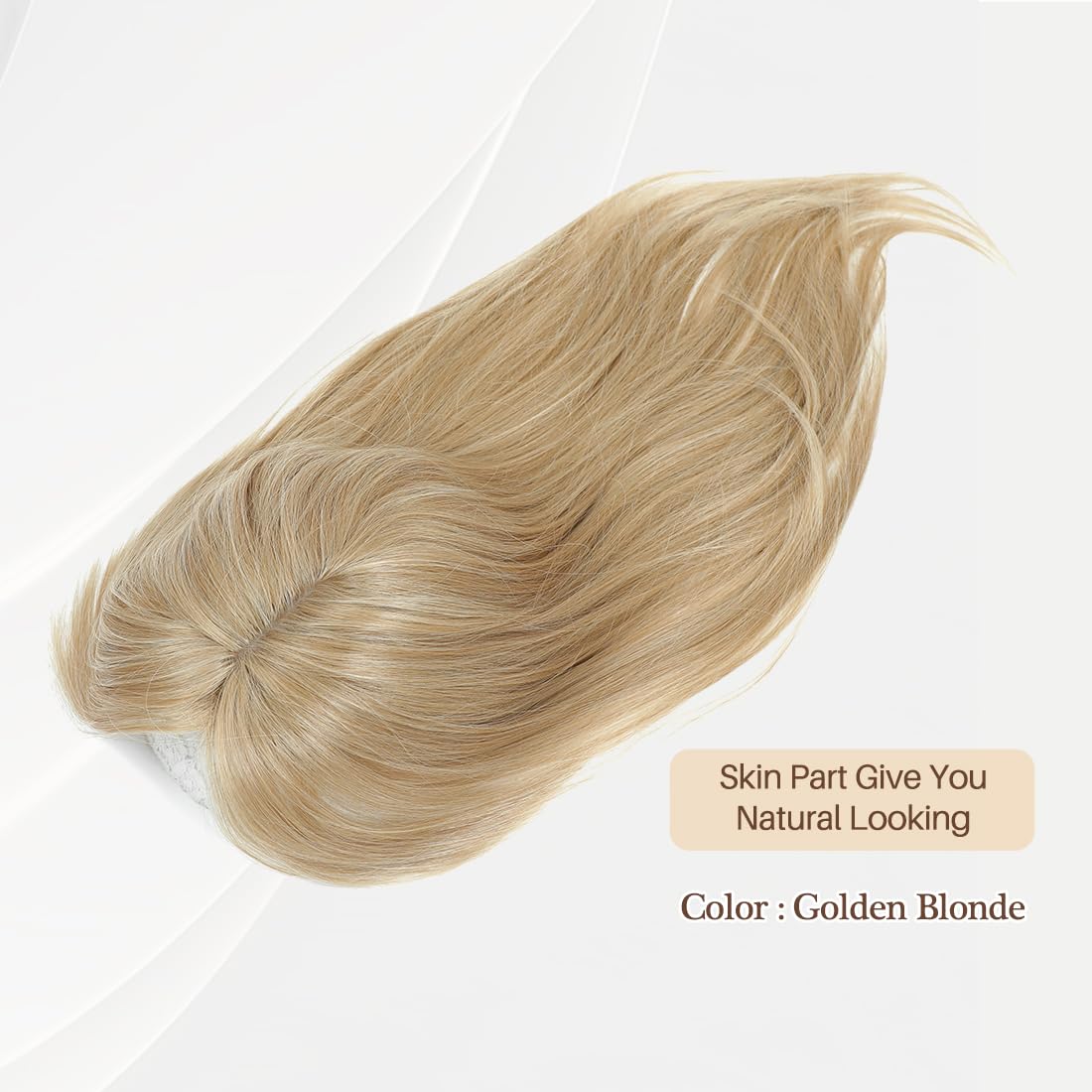 UDU Toppers para el cabello para mujer para adelgazar el cabello rubio oscuro, reflejos de fibra sintética, piezas de pelo para mujer, multicapa,