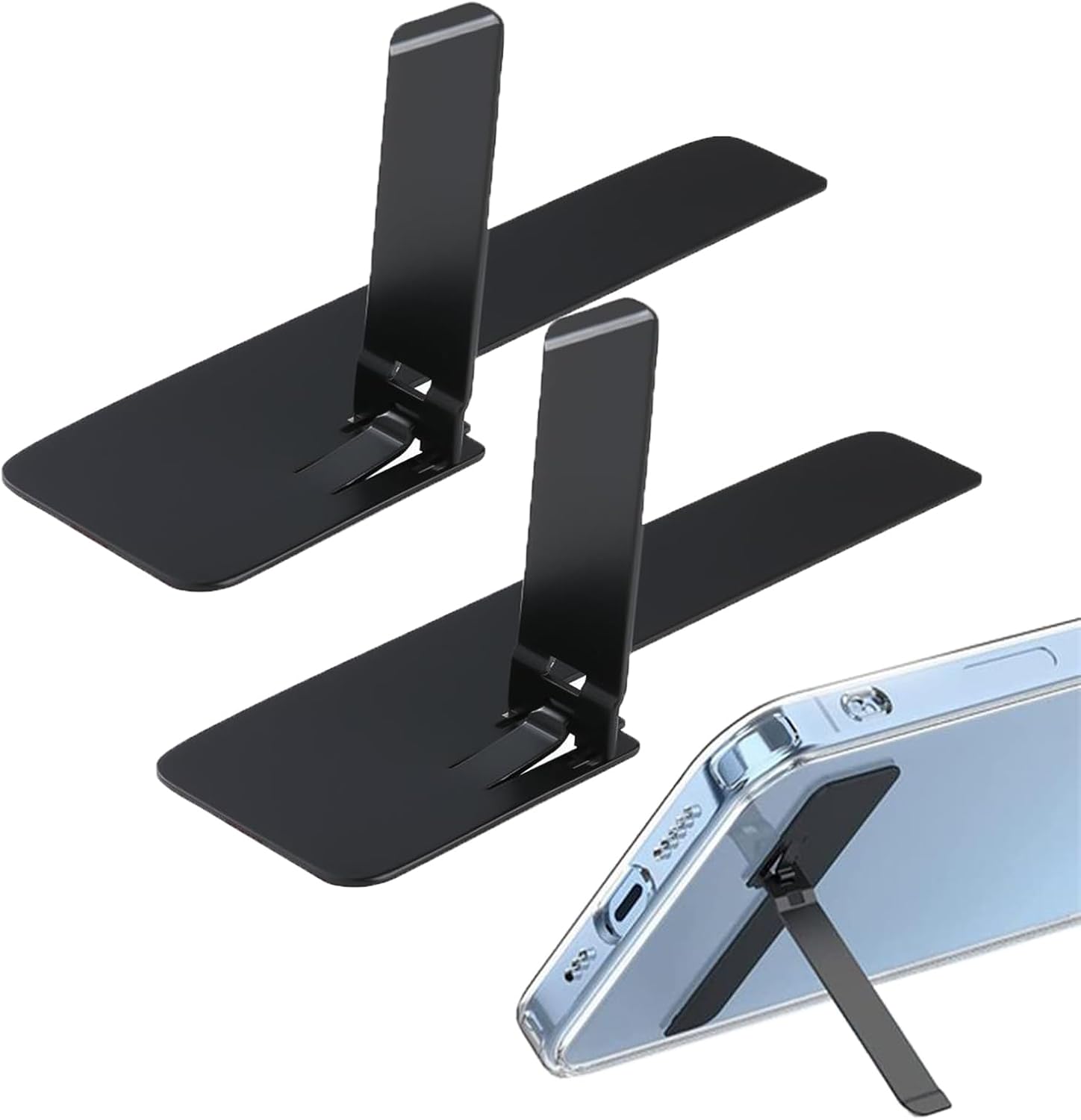 KCRPM Soporte invisible ultrafino para teléfono celular, soporte plegable e invisible para teléfono celular, soporte de metal portátil para