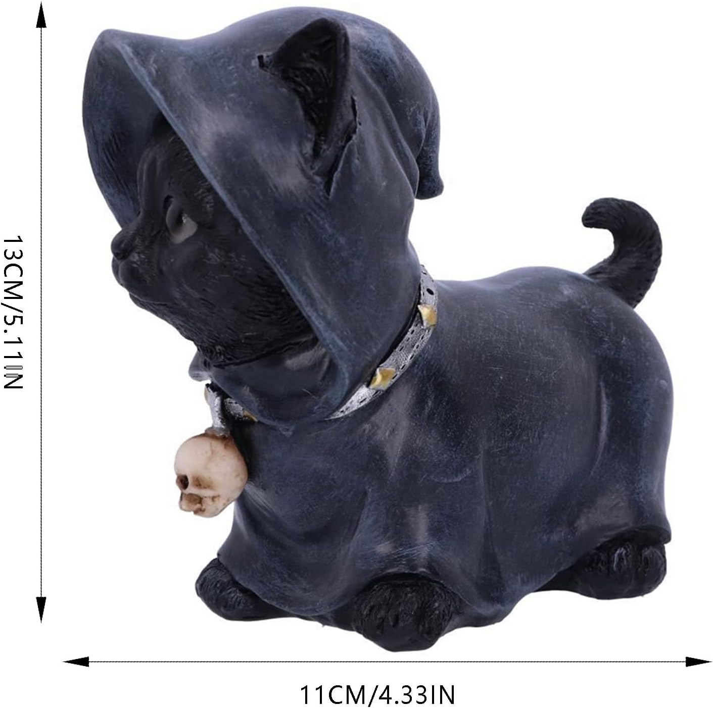 Adorno de gato mágico divertido de Halloween, adorno de resina para manualidades, decoración del hogar, decoración de escritorio, escultura facial