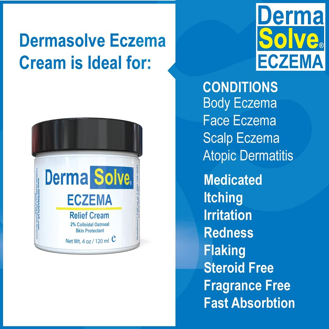 Dermasolve Crema de loción para aliviar el eccema  Bálsamo de terapia de control de eccema de cuerpo completo que protege, hidrata y repara la piel