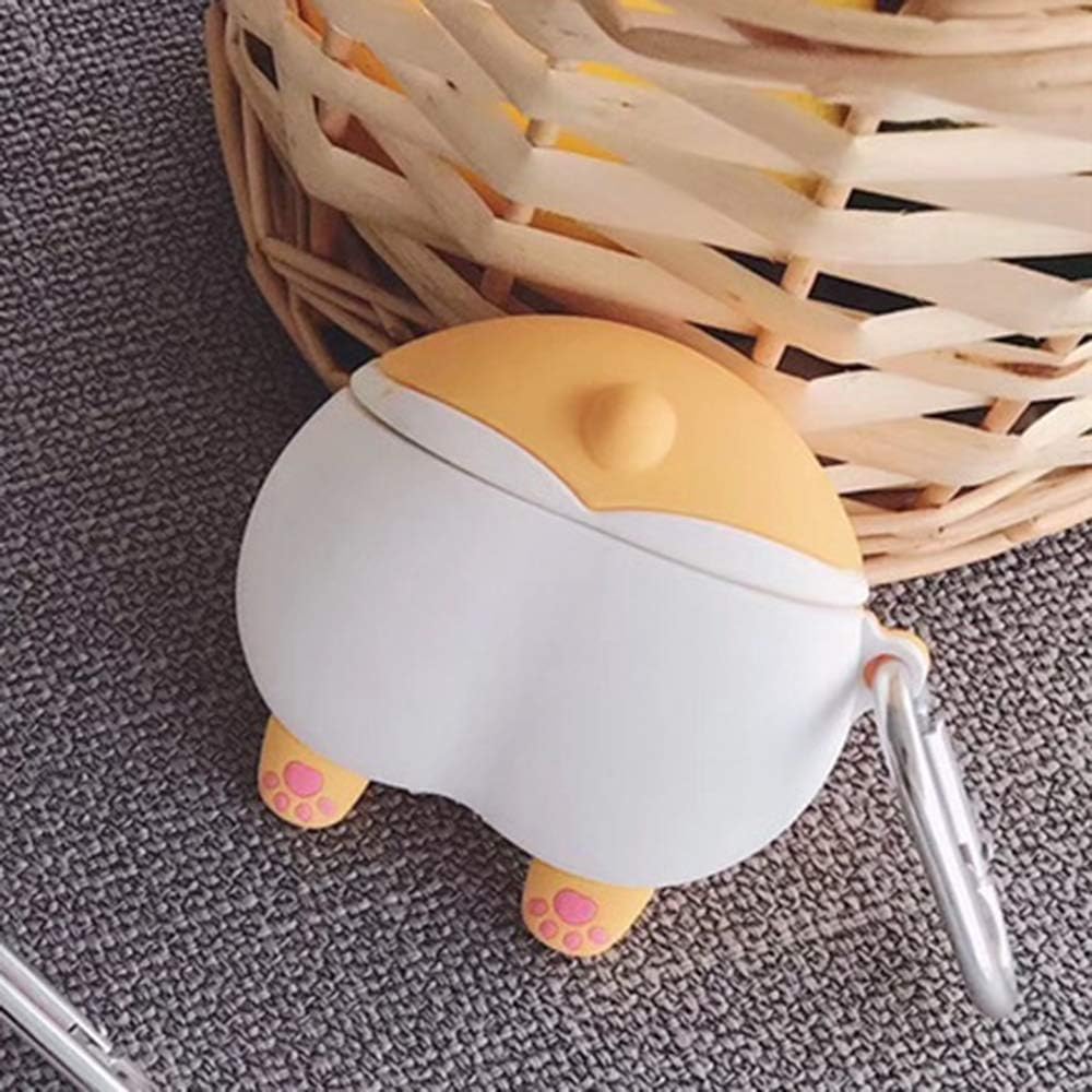 Funda de silicona para AirPods 2 y 1 (resistente al polvo) con llavero, a prueba de golpes, funda de silicona de alta calidad para Apple AirPods 2 y