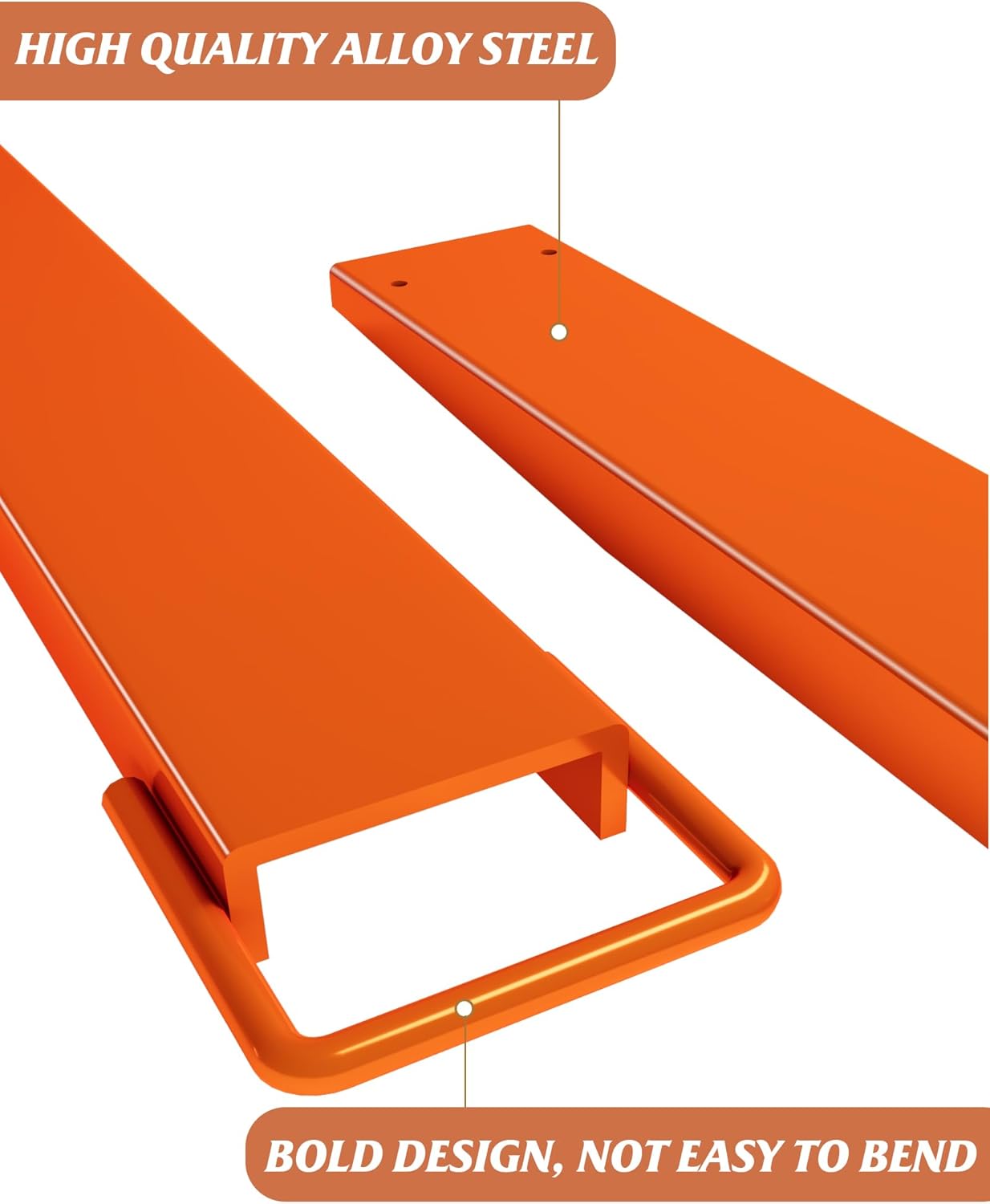 Aoile Extensiones de horquillas de palé con abrazadera de 84 pulgadas, capacidad resistente para carretilla elevadora, minicargadora de tractor,