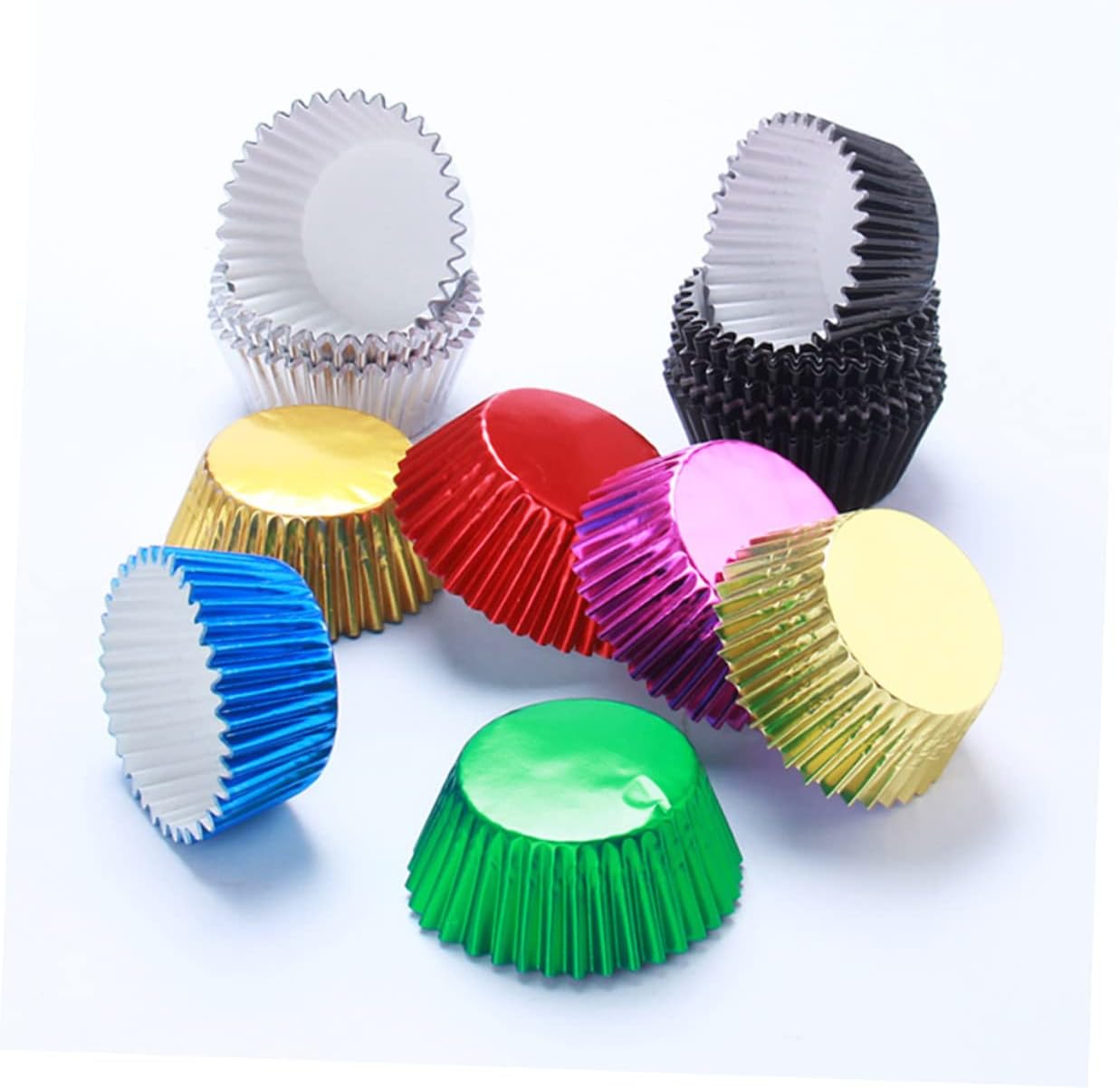 300 piezas mini tazas para hornear mini muffin de papel de regalo de oro rosa muffin tazas de papel magdalena papel forros de papel magdalena molde