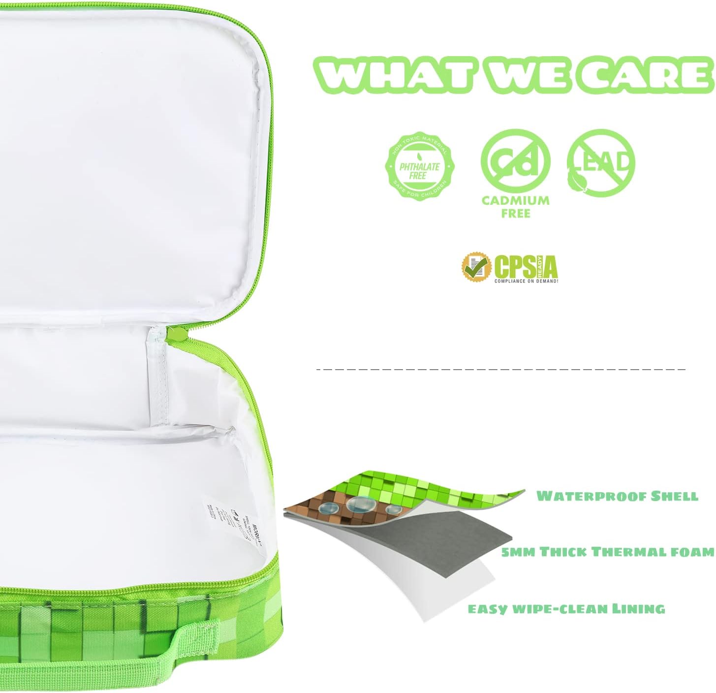 MORIOX Lonchera para niños, bolsa de almuerzo con aislamiento térmico, mini enfriador suave para el regreso a clases, kit de bolsa de comida Bento