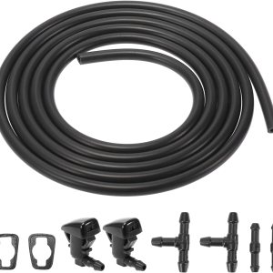 Unifizz Kit de boquillas de limpiaparabrisas delantero para Ford Edge Focus 8S4Z17603AA para Lincoln MKX 6.6 ft manguera de lavado de parabrisas con Unifizz Kit de boquillas de limpiaparabrisas delantero para Ford Edge Focus 8S4Z17603AA para Lincoln MKX 6.6 ft manguera de lavado de parabrisas con