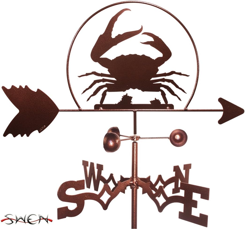 SWEN Products Hecho a mano cangrejo mariscos plano montaje veleta  nuevo