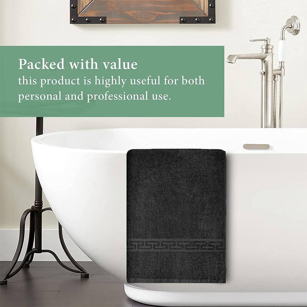 Juego de toallas de baño, toallas de rizo de algodón para baño, secado rápido, ligeras, altamente absorbentes, tacto suave, 22 x 44 unidades,