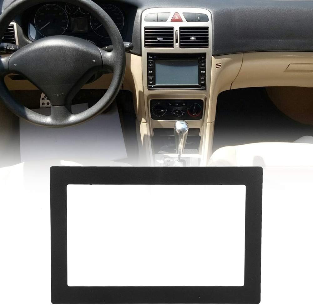 Qiilu Marco estéreo de coche de 7 pulgadas y 2Din, marco universal para montaje en tablero de fascia, kit de instalación de marco de 7.008 x 4.016 in