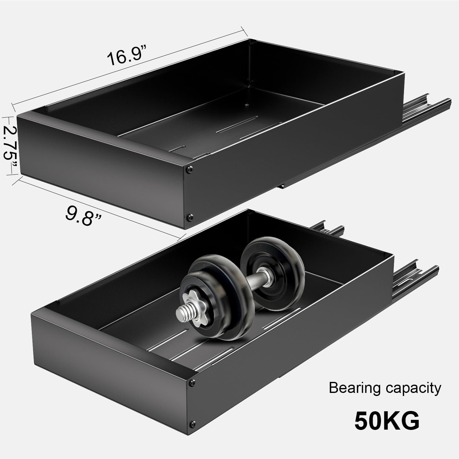 DING XI Organizador de armario extraíble fijo con nano adhesivo, cajones de almacenamiento deslizantes para gabinete de cocina, cajón de