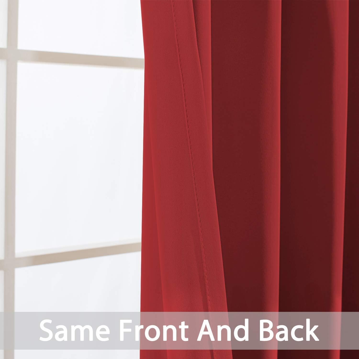 Yakamok – Cortinas blackout para habitación, con ojales, térmicas, para oscurecer la habitación o sala, juego de 2 paneles