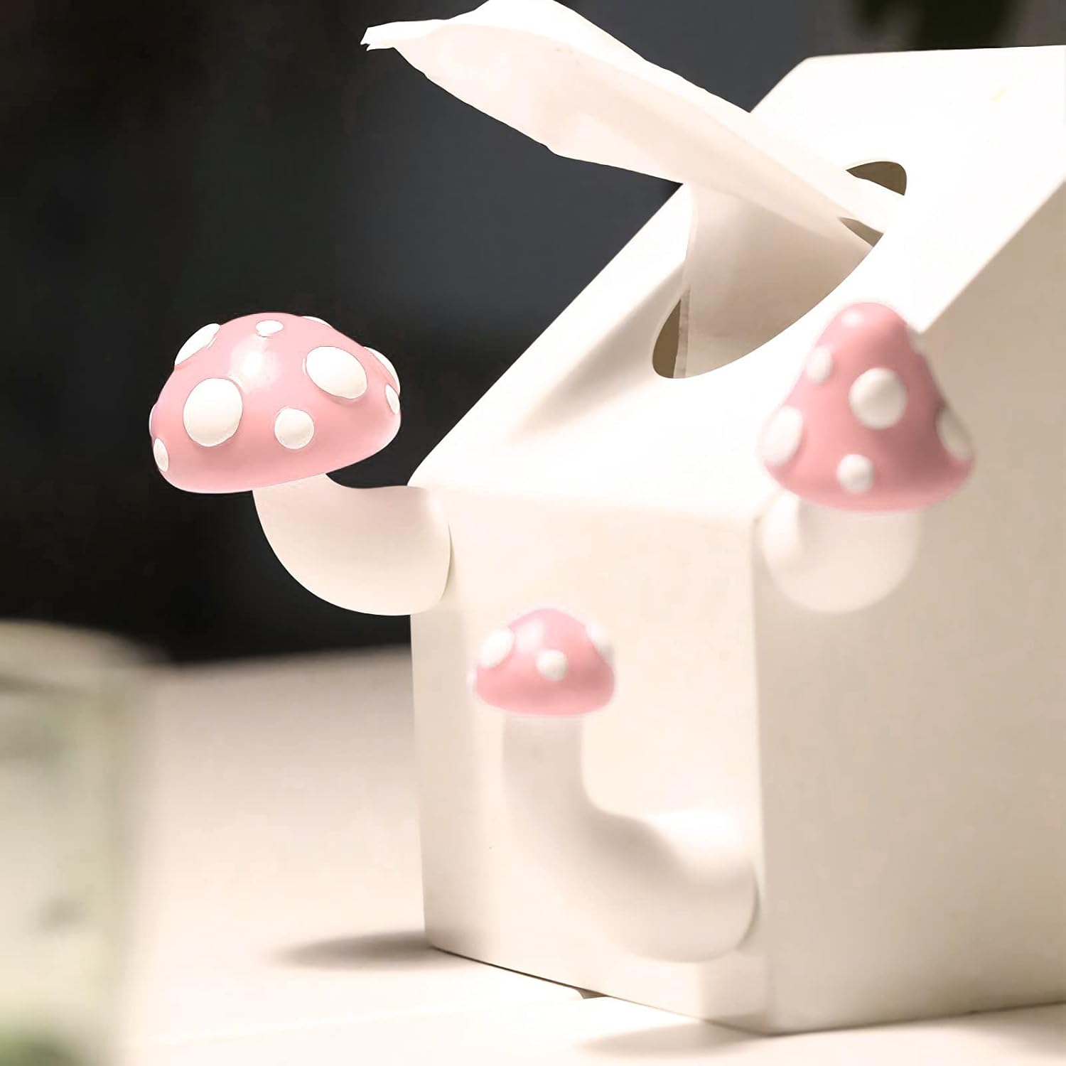 JADDSA Imán de hongo para nevera de resina 3D, imanes para refrigerador, bonitos imanes para decoración de cocina, imanes decorativos con