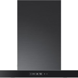 Samsung Campana inteligente de montaje en pared a medida, pantalla LCD y control táctil, sensor de aire triple, bajo ruido, WiFi conectado, carbón Samsung Campana inteligente de montaje en pared a medida, pantalla LCD y control táctil, sensor de aire triple, bajo ruido, WiFi conectado, carbón