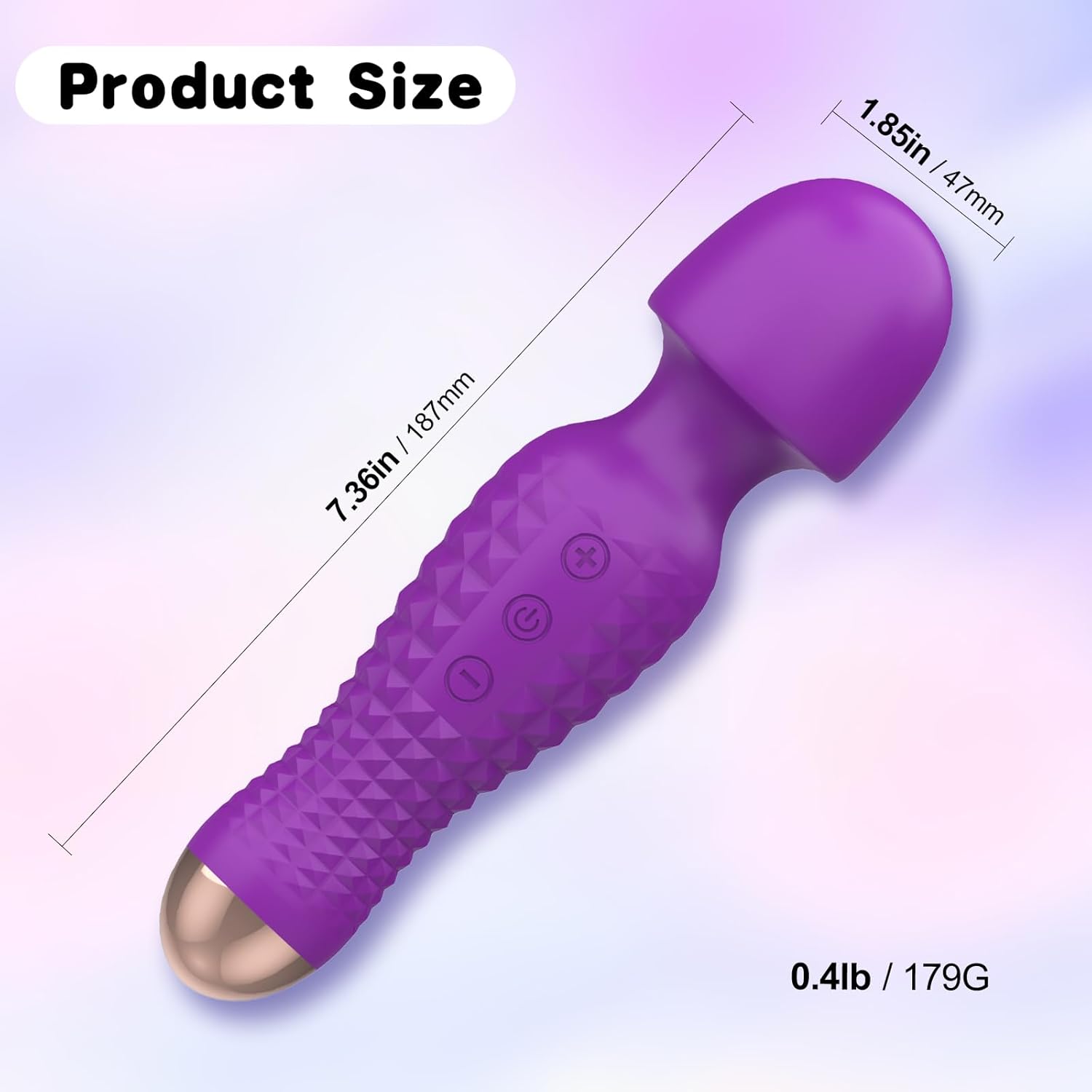 AGGP Vibrator Wand Sex Toys for Female Clitoral Stimulation, Magic Cordless Handheld Powerful G Spot Vibrator with 12 Speed, Personal Massager Tool