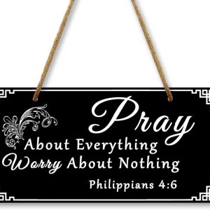 Letrero de placa colgante con versículo bíblico para la puerta delantera, letrero de oración para decoración del hogar, regalos de inauguración de Letrero de placa colgante con versículo bíblico para la puerta delantera, letrero de oración para decoración del hogar, regalos de inauguración de