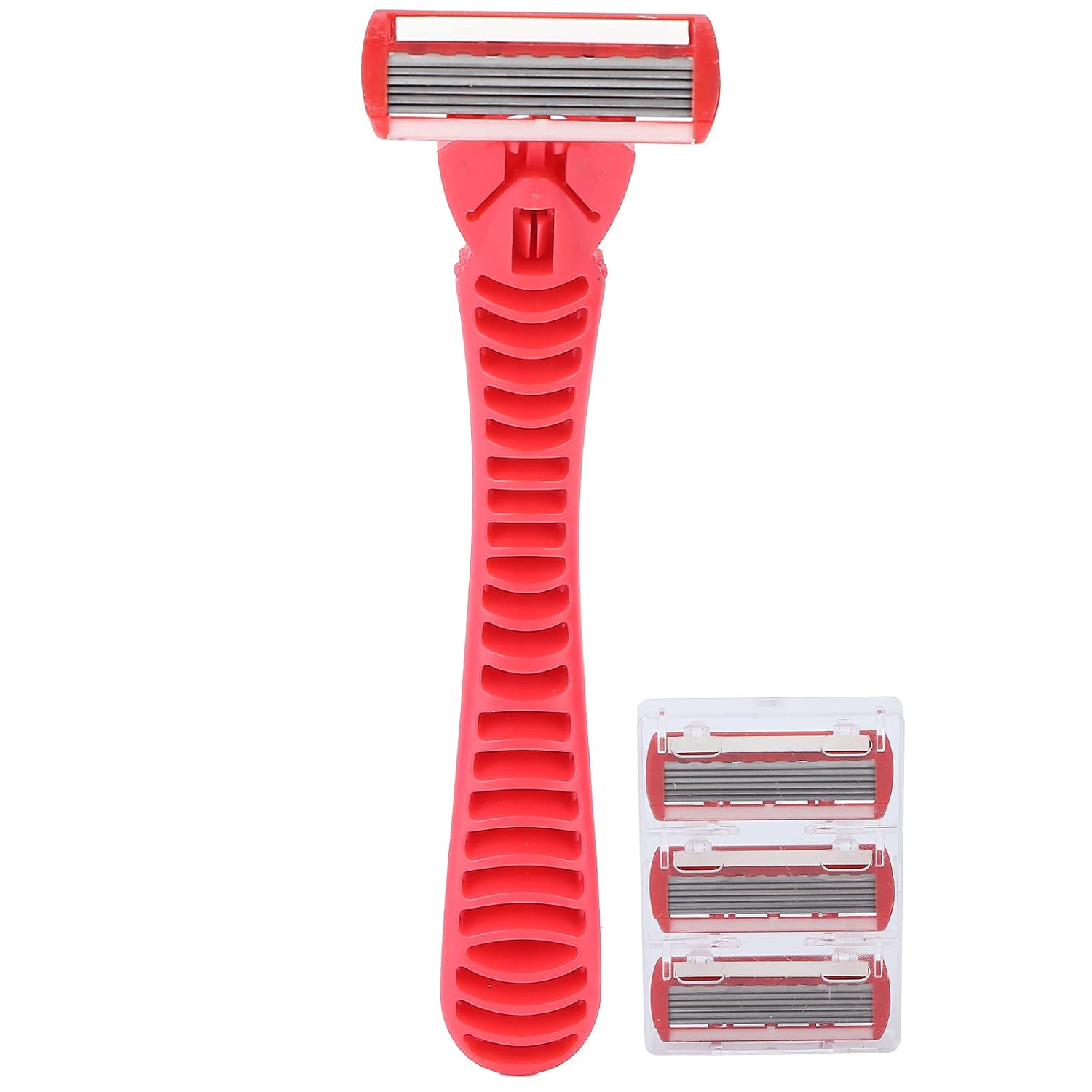 Maquinillas de afeitar para mujer, tira de lubricación, reutilizables, afeitadoras, hoja de detección elástica con 3 cuchillas para axila