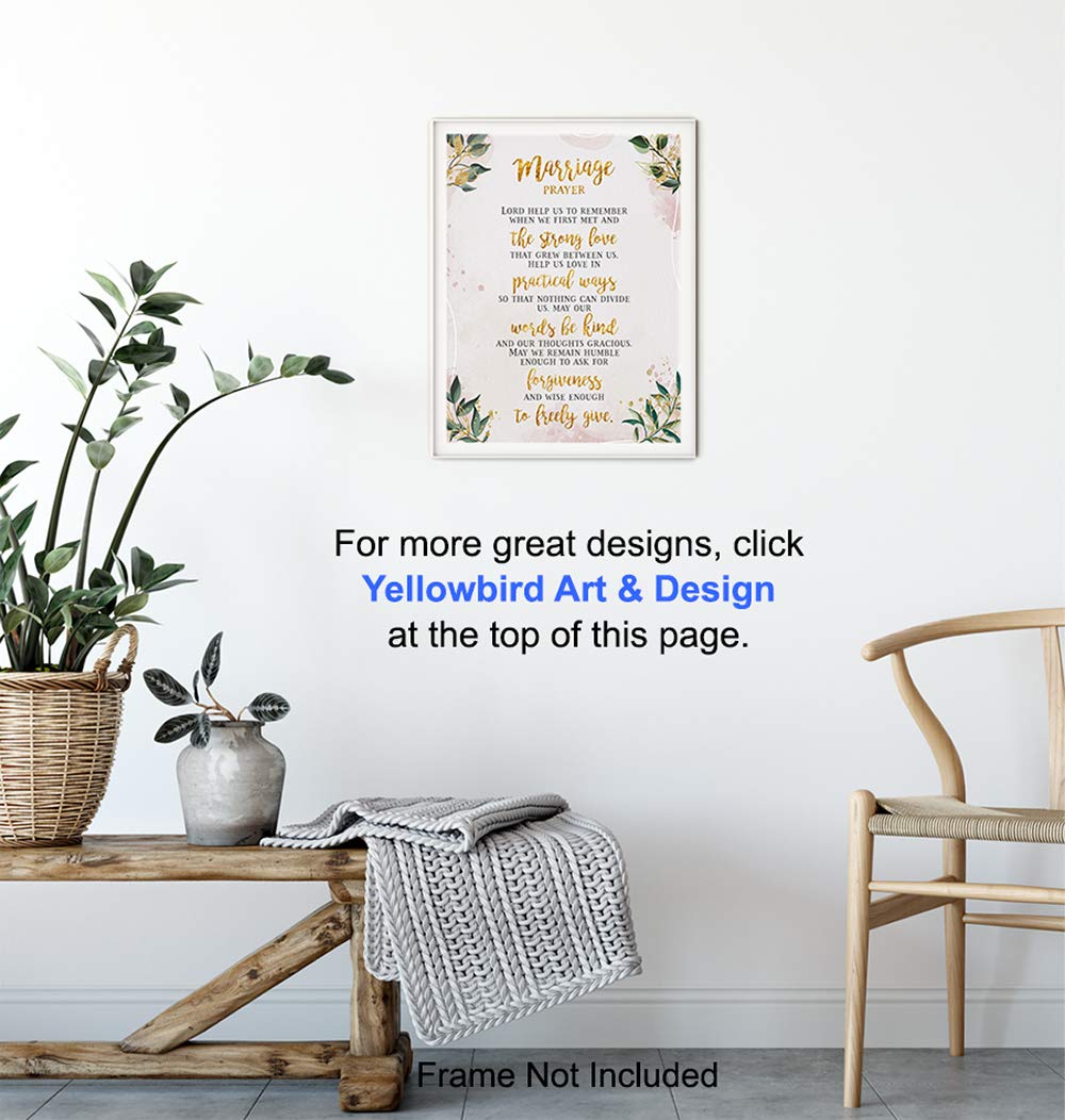 Marriage Quote – Love Wall Decor, Wall Art, Romantic Decorations – 8×10 Poster Print – Anniversary Gift, Wedding or Engagement Gift for Couples,