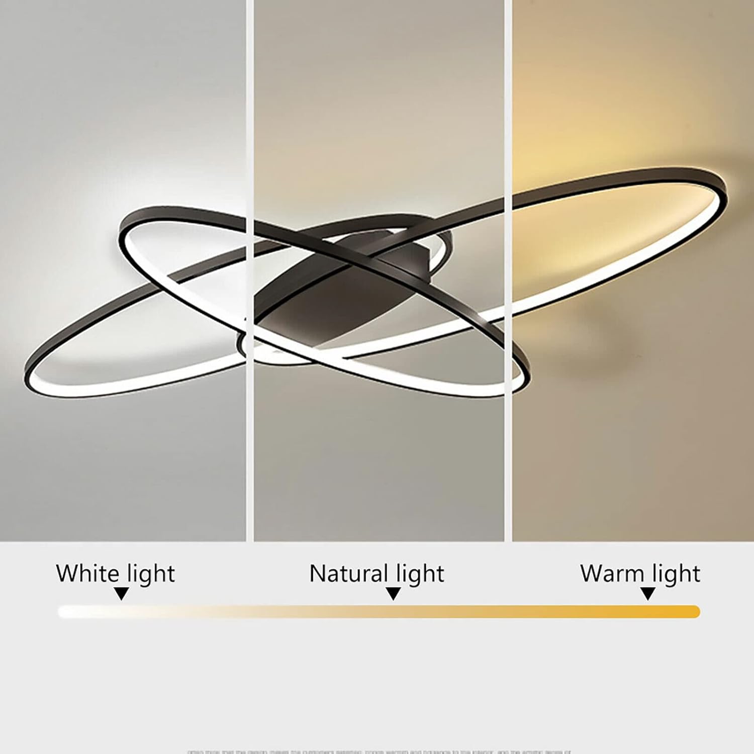 Lámpara de techo LED moderna regulable de 37.4 pulgadas, lámpara de techo empotrada con control remoto, diseño de marco de aluminio, lámpara de