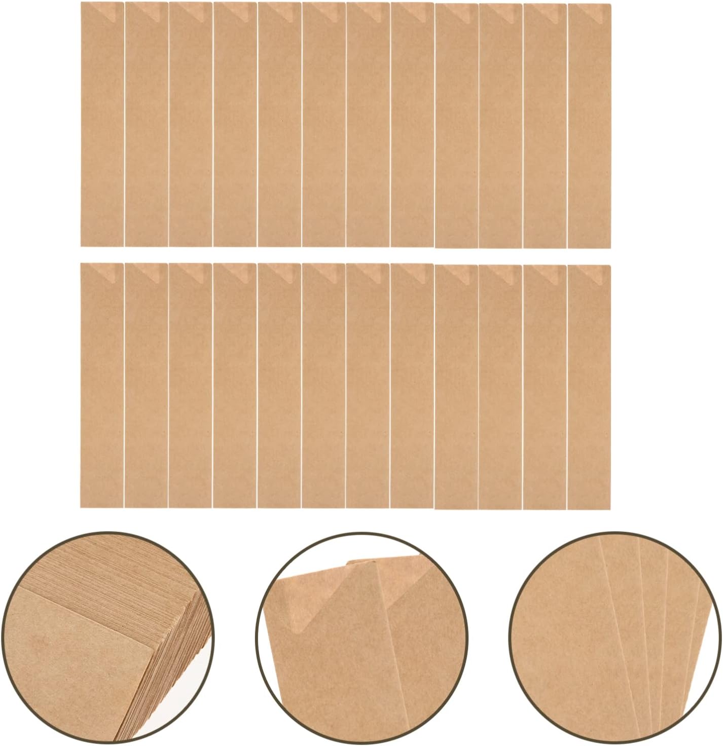 Hemoton 600 piezas de papel kraft palillos bolsa de palillos dorados bolsas de papel marrón vajilla manga de papel cubiertos manga comida comida