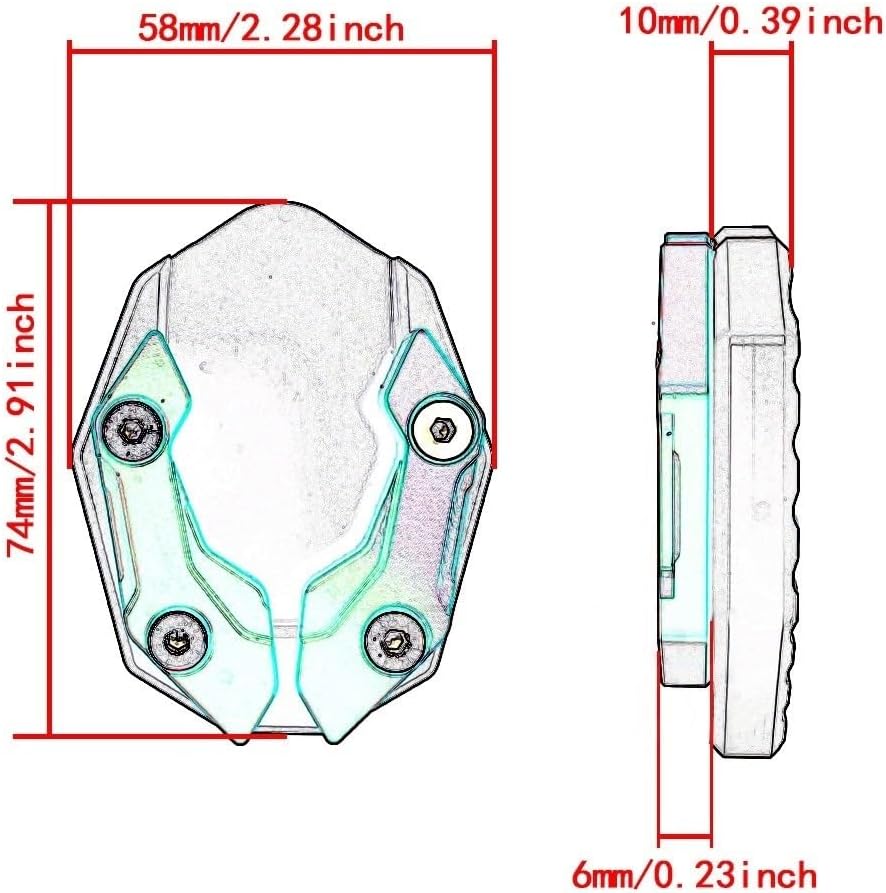 Almohadilla lateral de motocicleta para Y&AMAHA XAMX300 Xmax 300 X-MAX 350 2015-2021 2020 2019 CNC Soporte lateral de motocicleta Soporte lateral