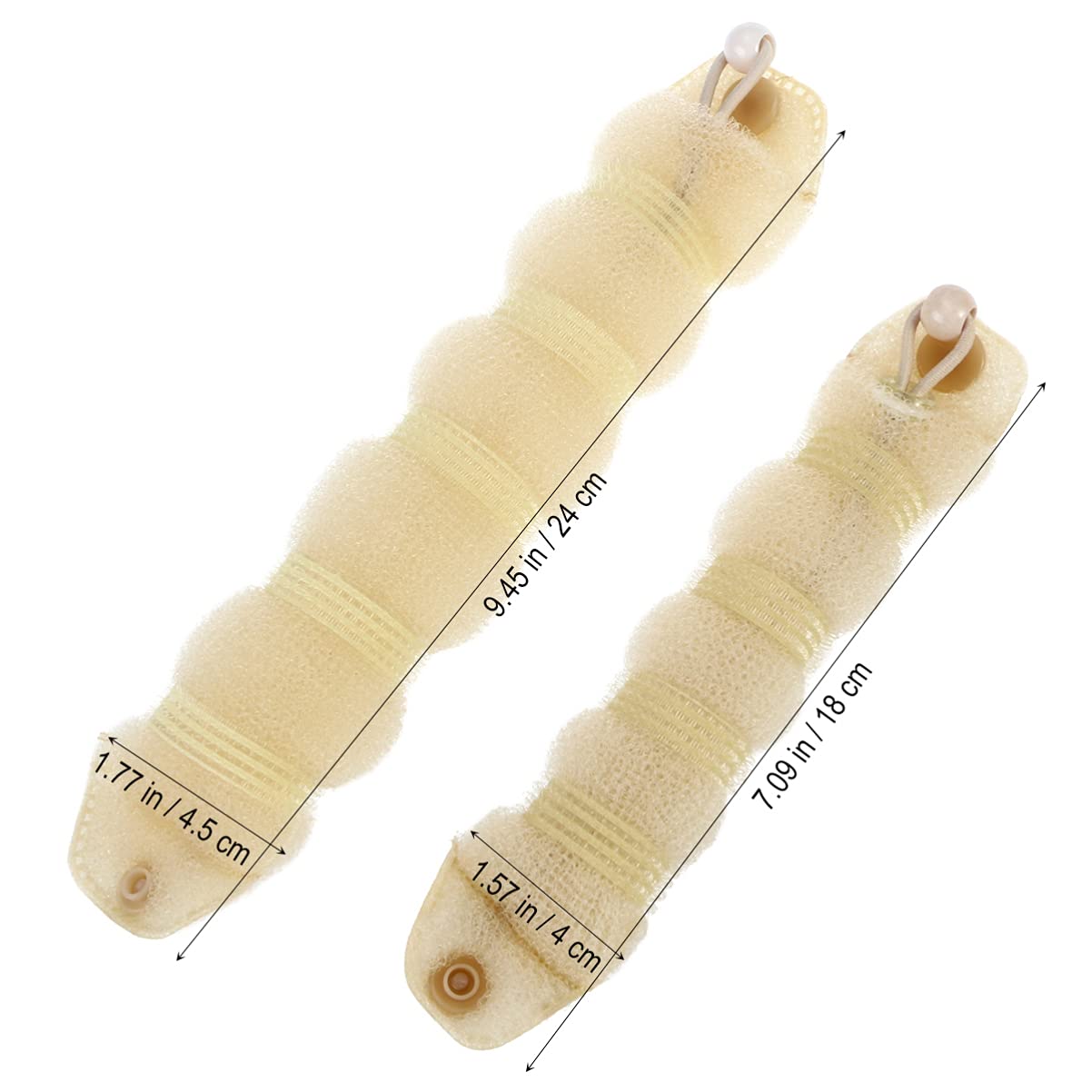 KALLORY Pinzas para el cabello para mujer, para hacer moños franceses, 2 unidades, anillo moldeador de cabello, dona, chignon, accesorios para rizar