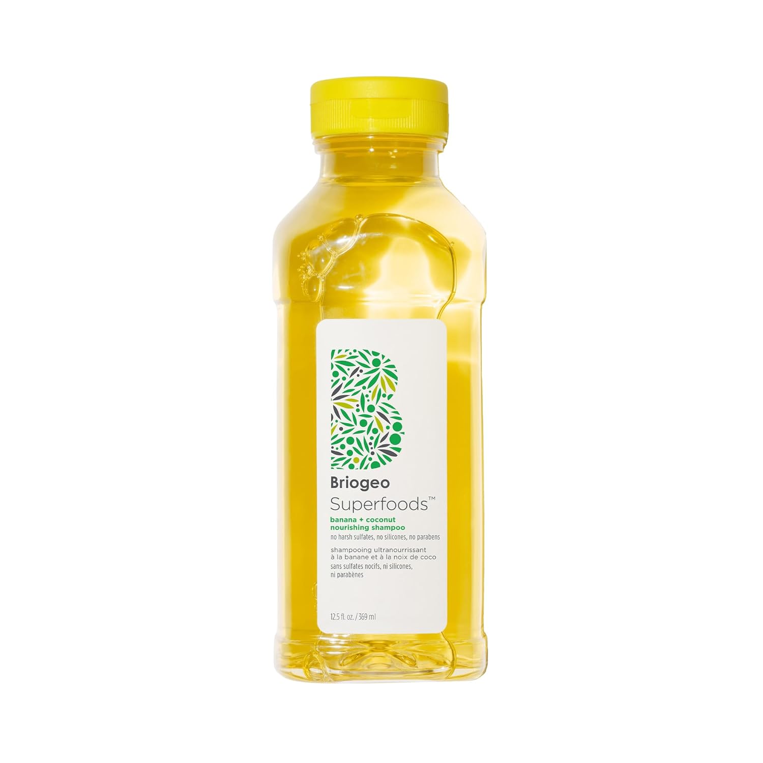 Briogeo Superfoods Champú nutritivo de plátano + coco, repone el cabello opaco y seco y apoya el cabello y el cuero cabelludo saludables, vegano,