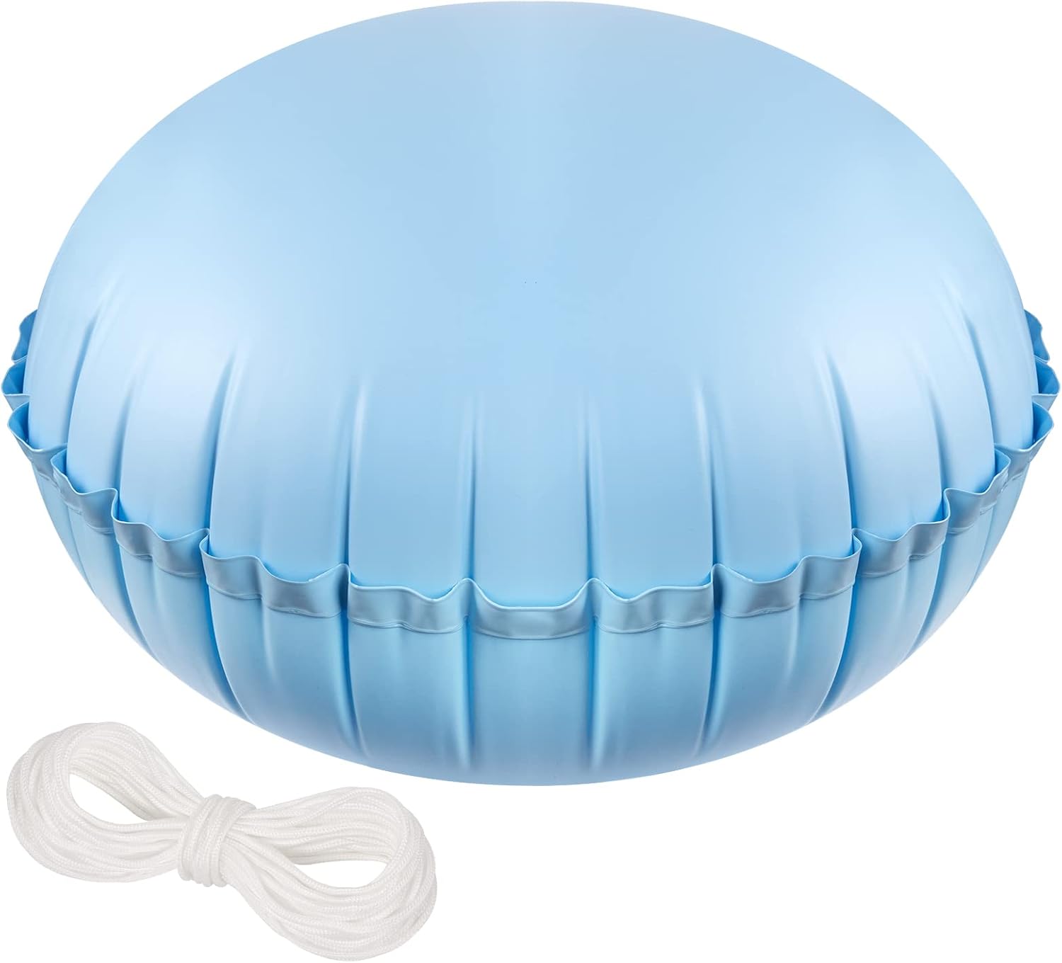 2 almohadas de aire de piscina para piscinas sobre el suelo, 4 pies de diámetro. Kit de cierre de invierno con cuerdas, soporte de ecualizador de