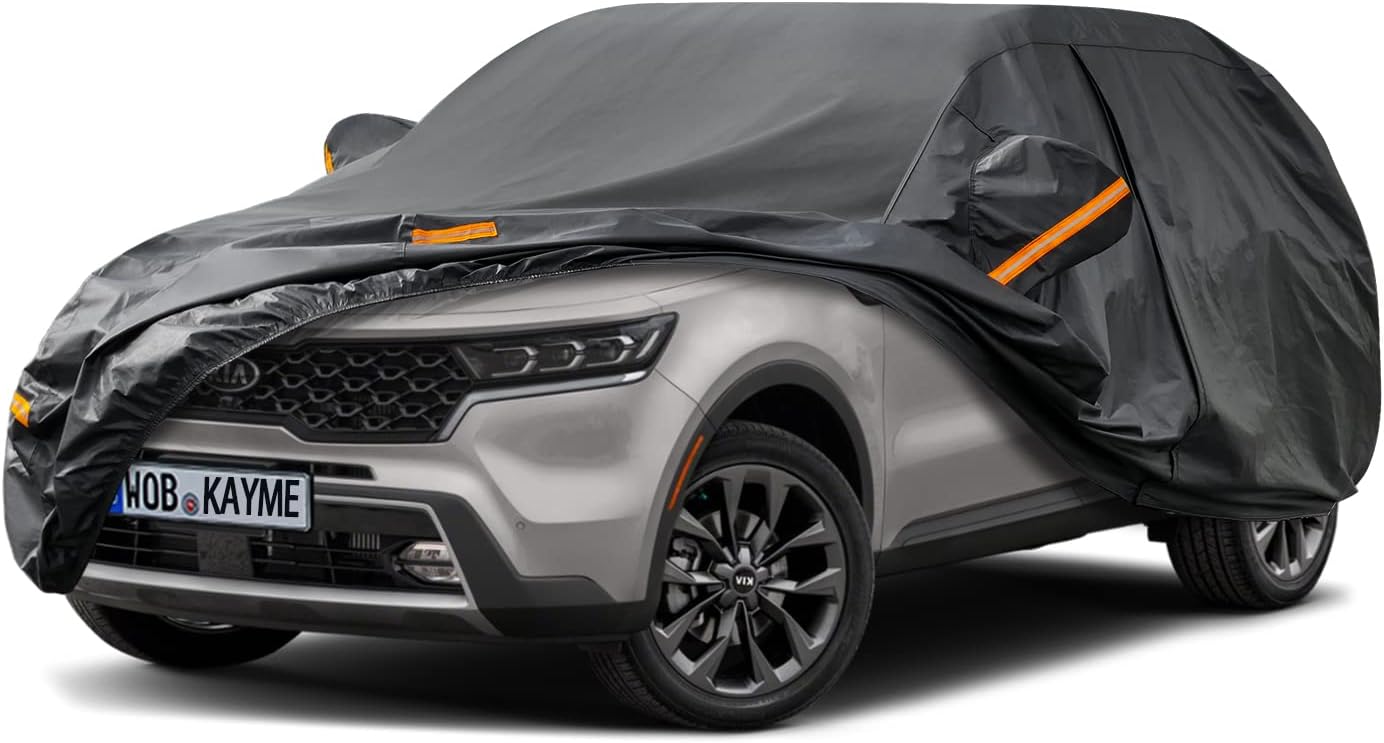 Kayme Funda de automóvil de 7 capas para SUV, ajuste personalizado, Kia Sorento (2009-2023), impermeable para todo tipo de clima, cubierta exterior