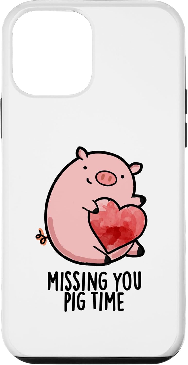 iPhone 12 mini Missing You Pig Time Funny Animal Pun Case