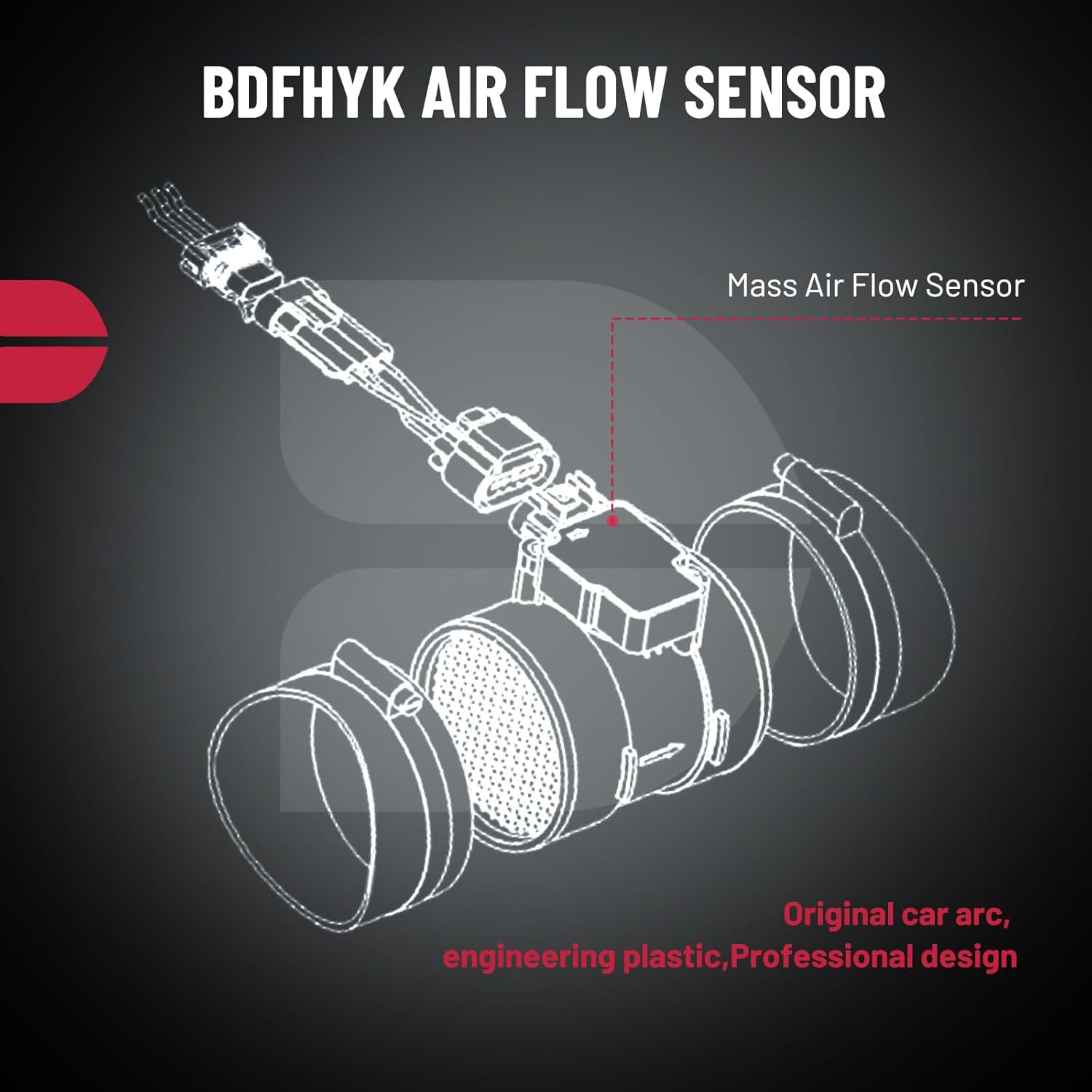 BDFHYK Medidor de sensor de flujo de aire masivo MAF 7410055 5WK96132 compatible para BMW 330Ci 2001-2003para 330xi 2001-2005