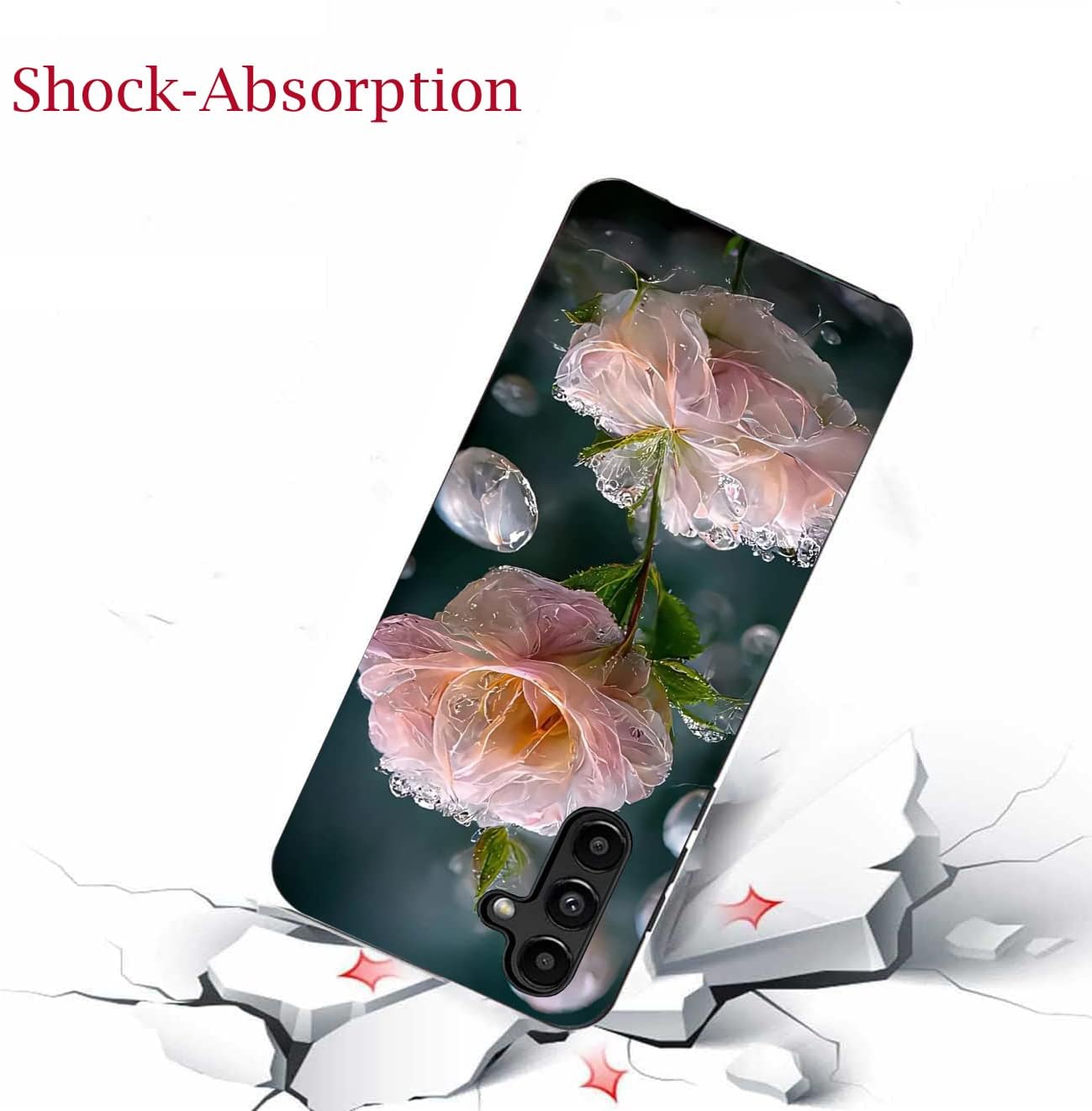 Bereajoy Para Galaxy A14 5G Caso, TPU Ultra-Thin Anti-Drop Funda Protectora Funda Protectora Teléfono Para Samsung Galaxy A14 (Flor)