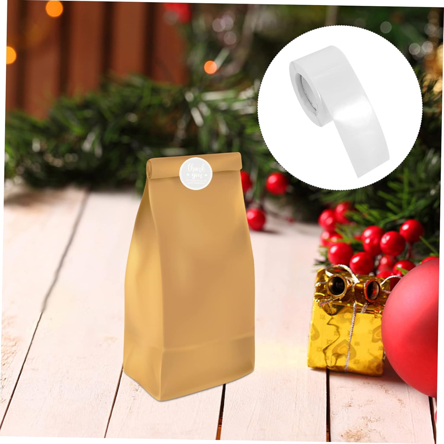 Abaodam 3000 Pcs Transparent Sealer Gift Wrapping Sticker Party Favor Sticker Labels Adhesive Sticker Self Clear Envelope Mailing Dot Stickers Gift