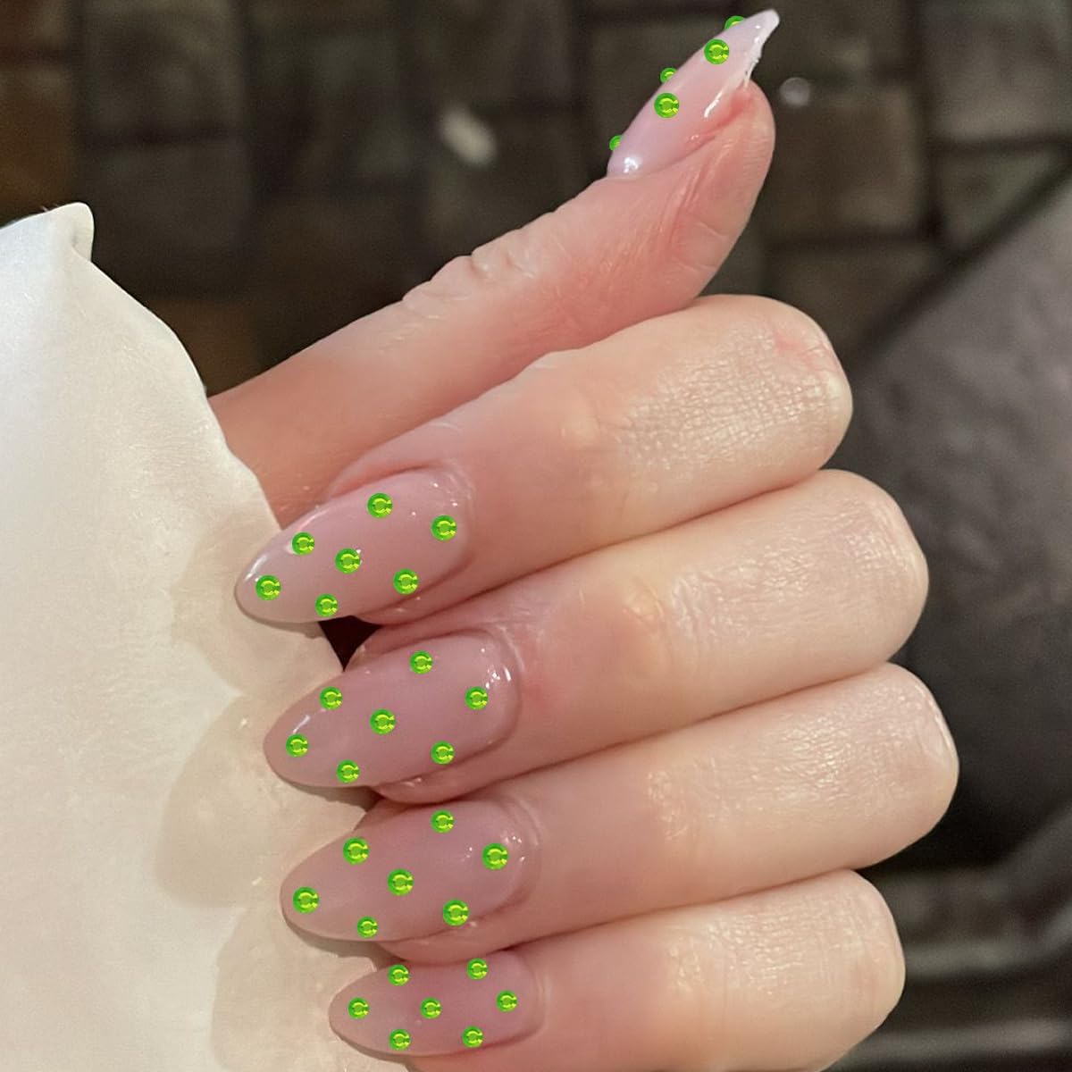 1792 calcomanías de perlas de cara verde, autoadhesivas para el cabello, calcomanías de diamantes de imitación para rostro, uñas, ojos, maquillaje