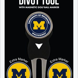 Team Golf NCAA Divot Tool with 3 Golf Ball Markers Pack, Markers are Removable Magnetic Double-Sided Enamel Team Golf NCAA Divot Tool with 3 Golf Ball Markers Pack, Markers are Removable Magnetic Double-Sided Enamel