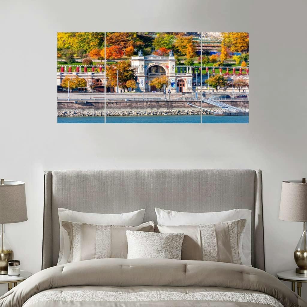 Castle Garden Bazaar (Varkert Bazar) at Royal palace Buda autumn Budap Large Wall Art Decor Canvas Wall Art Paintings Pictures for Bedroom Above Bed