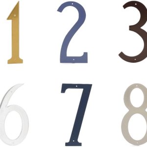 Números de casa estándar – Dirección de montaje empotrado – Más colores y tamaños para elegir – Aluminio sólido de 18″ de grosor – Números de Números de casa estándar – Dirección de montaje empotrado – Más colores y tamaños para elegir – Aluminio sólido de 18″ de grosor – Números de