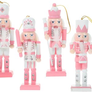 GANAZONO 4pcs Mini Navidad colgante cascanueces madera adornos Navidad rey soldado figuras para árbol adorno 4.7 in GANAZONO 4pcs Mini Navidad colgante cascanueces madera adornos Navidad rey soldado figuras para árbol adorno 4.7 in