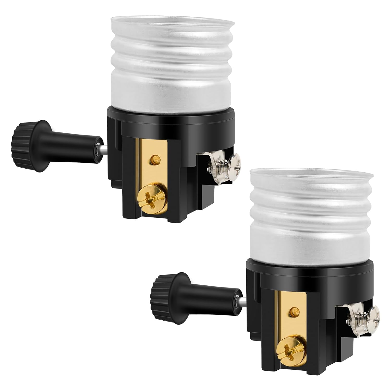 Enchufe de luz E26 con certificación UL, reemplazo de enchufe de lámpara Baocuz con perilla de interruptor de encendidoapagado, piezas de reparación