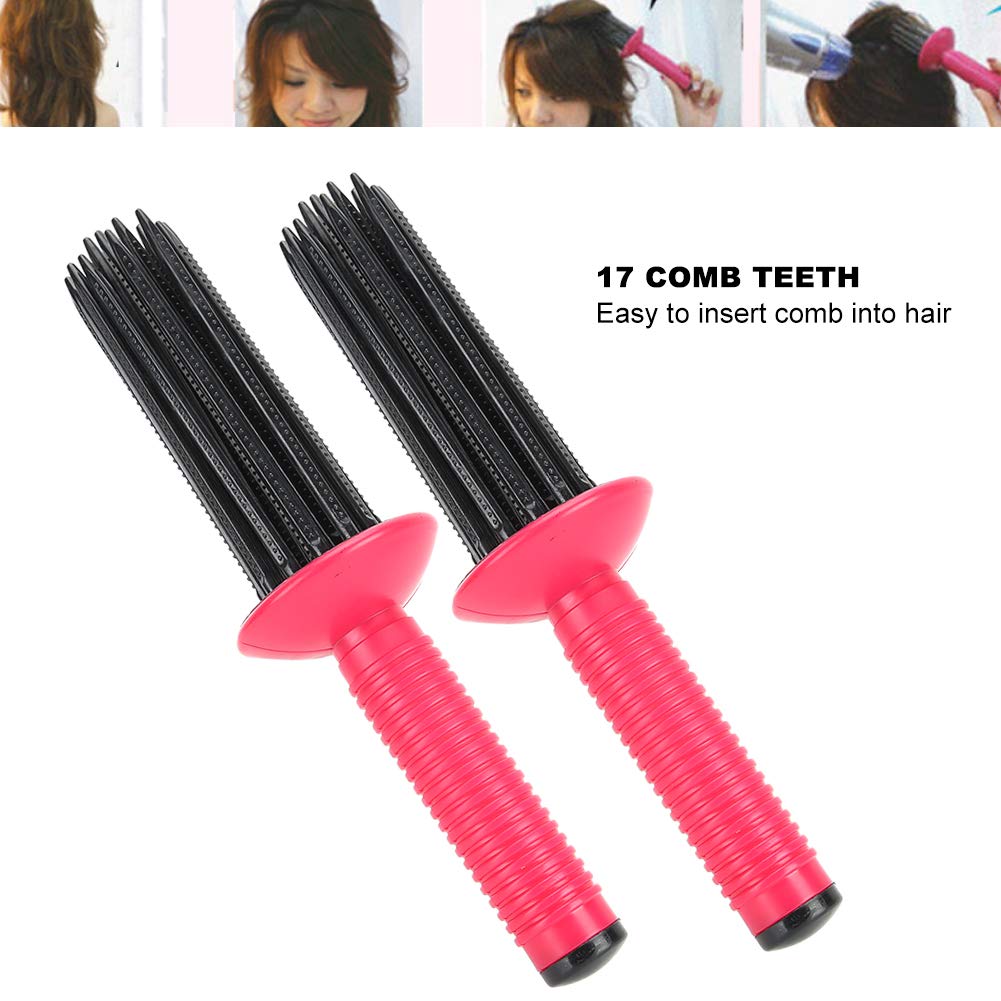 Barra de pelo rizado manual, peine de pelo rizado, peine de rizo, fácil de operar, cabello con rizos enrollables, herramienta de peinado de pelo