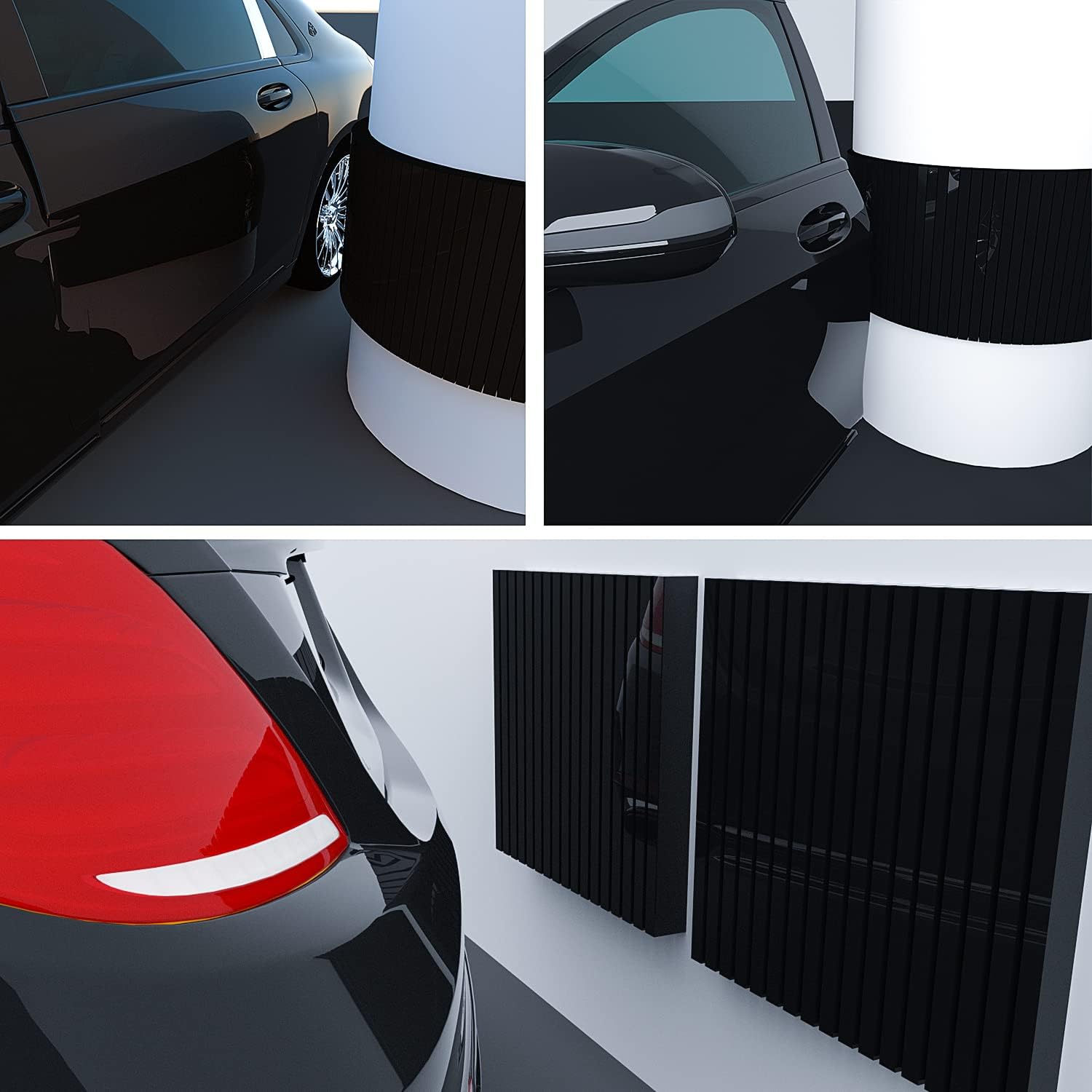 Garage Smith GWP08 – Protector de pared de espuma para pared de garaje, protector de esquina para estacionamientos, protector de borde de pared,