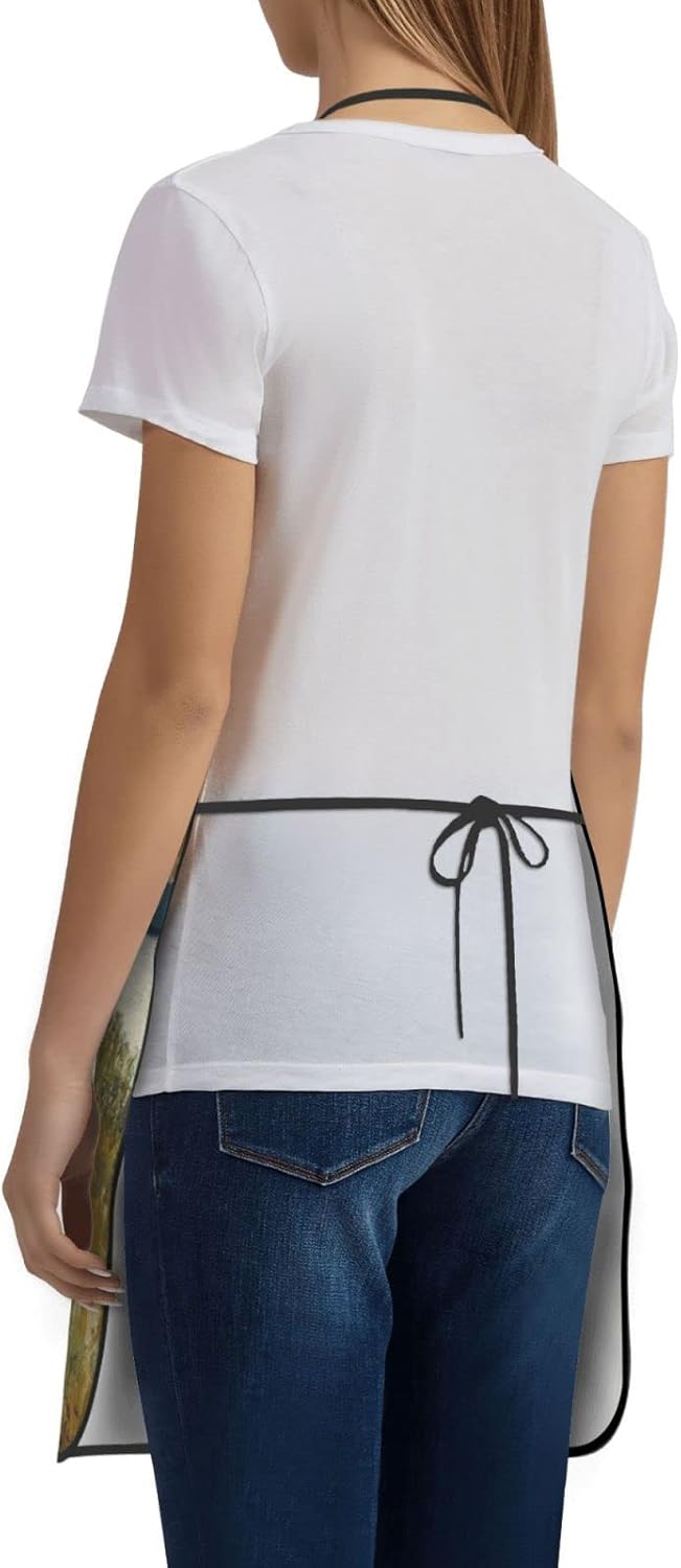 Delantales de cocina para mujeres con bolsillos, delantal divertido para mujer, delantal impermeable lindo para cocinar, cocina, chef camarera