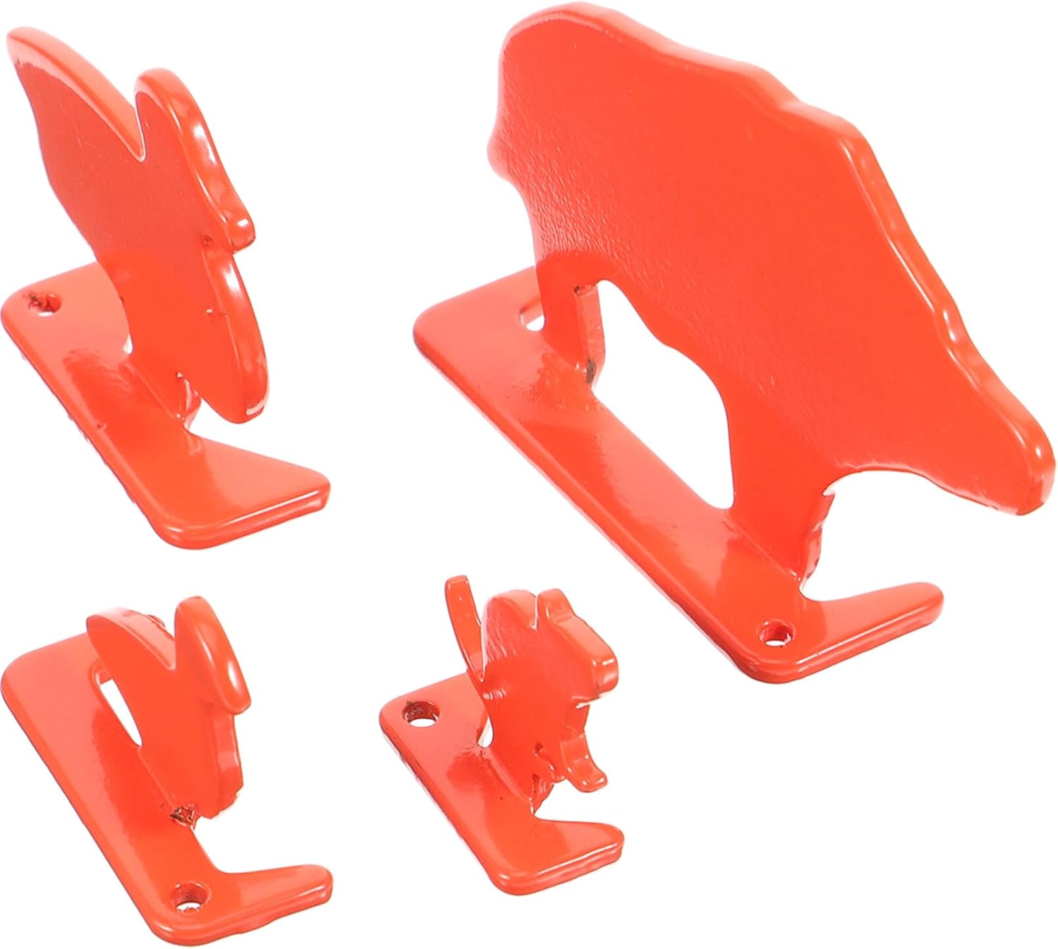Specialty Tools – 4 piezas de silueta de acero inoxidable, mini figuras de metal de cerdo, pato, ratón, letreros de mesa para ejercicio, hogar,