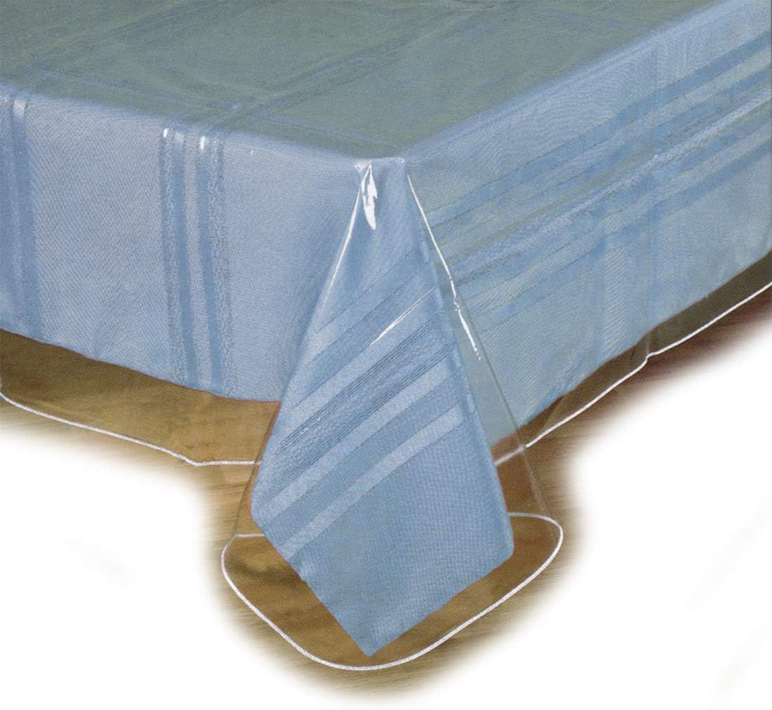 Protector de mantel de plástico transparente, vinilo para mantel