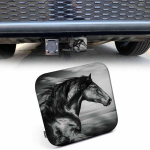 Beabes Cubierta de enganche de caballo de 2 pulgadas para caballos en el desierto, mantiene el tubo receptor de enganche de remolque limpio y Beabes Cubierta de enganche de caballo de 2 pulgadas para caballos en el desierto, mantiene el tubo receptor de enganche de remolque limpio y